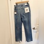 RE/DONE 90s High Rise Loose Jeans NWT size 29 Destroyed Mar Blue Straight Leg Photo 5