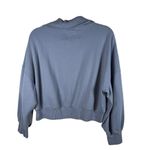 Abercrombie & Fitch Drama Collar V-Neck Cropped Sweatshirt Soft A&F Blue XL Photo 1