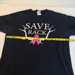 Gildan Save the Rack Breast Cancer Awareness T Shirt Women’s Size Medium Cotton Photo 5