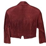 Vintage Pia Rucci Suede Beaded Embellished Maroon Skirt Suit Brown Photo 2