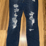 American Eagle  Women's 8 Jeans Blue Jegging Super Hi-Rise The Dream Distressed Photo 0