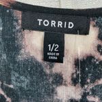 Torrid Brown&Black Tie Dye Fringe Kimono Sz.1/2 NWT Photo 8