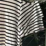 Elle STRIPED COLD SHOULDER DOUBLE OR RUFFLE SLEEVES SWING BOTTOM BLOUSE Photo 1