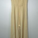 Love, Bonito Women’s Yellow Crinkle Flowy Jumpsuit Size 6 Photo 1