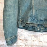 Gap Vintage jean jacket Medium mid wash pockets loose button up pockets stretch Photo 9