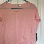 Melrose and Market  Pink Rayon Short Sleeve Blouse‎ Top Size M Photo 0