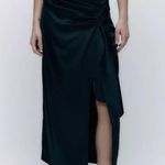 ZARA Black Silk Wrap Skirt Photo 0