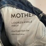Mother Denim 24 Looker Ankle Fray Loud Is How I Love You Skinny Distressed Jeans Blue Photo 3