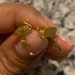 Flamingo Stud Earrings Dipped In Gold!! So Pretty!!! Brand New!! Gold Photo 0