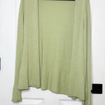 Eileen Fisher Silk Blend Cardigan Open Front Citron Chartreuse Size XL Photo 0