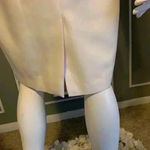 Mary Crafts Beige 3/4 SL Square Slit Neck Zip Cocktail Formal Office Dress Sz 6. Photo 3