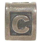 Pandora  925 Sterling Silver Charm ALPHABET LETTER Initial C Photo 0