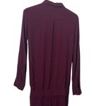 Monrow NWT Burgundy Long Sleeve Jumpsuit Women’s Size XS Rayon Made in USA Red Photo 5