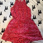 Old Navy Red Floral Romper Photo 1