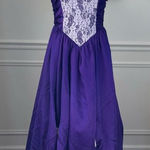 Vintage 80s Zum Zum Purple Little Bo Peep Prom Dress M 8 10 Photo 0