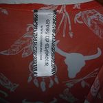 Giddy Up Glamour  OS Cowgirl Western Longhorn Duster Coral Photo 5