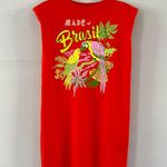 Farm Rio Brasil Red Organic Cotton Mini T-Shirt Dress Photo 4