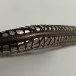 Fossil Coin Purse Pouch Leather Zipper ID Window Key Charm Pewter Gold Brown Photo 5