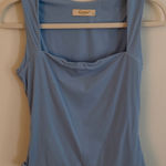 CHAPS Qinsen Sky Blue Sleeveless Going Out Top Photo 0