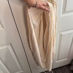 Vine & Valley white yellow diamond smocked jumper with leg slits size small Photo 3