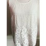INC International Concepts • NWT White Floral Lace Tank Top Size L Photo 0