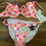 No Boundaries Pink Checkered Bikini Set Photo 0