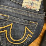 True Religion Bootcut Jeans light Distressed medium Wash western Cowgirl wide Flare leg vintage y2k riding moto biker Photo 7