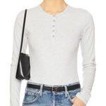 We Wore What  Gray Long Sleeve Henley Bodysuits Size‎ S Photo 0