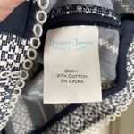 Draper James  Lacey Striped Top Navy Size 14 Tank Eyelet Lace Photo 6