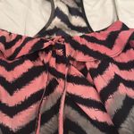 Parker  Maci chevron silk dress Large nwot racerback elastic waist Photo 9