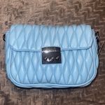 Badgley Mischka Messenger Bag Baby Blue Quilted Mini New With Tags Photo 1