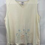 Disney Vintage Store cream embroidered Winnie the Pooh ribbed lace casual top Photo 0