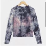 Anthropologie good hYOUman Graphic Pullover Sweaters Tops Tie Dye Navy XS NWOT Photo 1