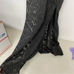 Miken Swim Black & Gold Animal Print Strappy Midi Swim Cover Up Sheer M Sheer Size M Photo 1