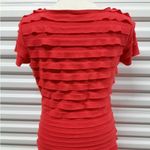 Max edition Dress Womens Size Medium Red Short Sleeve Office Career Wear Photo 4