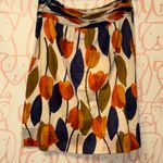Tory Burch Nellie Skirt Tan Multicolor tuplis cotton ruched waist Photo 2