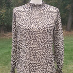 Molly Bracken NWT  Animal Print Elastic Wrist Blouse Photo 0