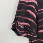 Paige Deena Short Cuffed Sleeve Striped Black Multicolor T-Shirt Sz S Photo 3