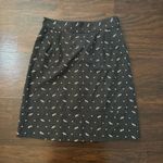 Anthropologie Odille  dark gray floral cotton pencil skirt size 4 Photo 1