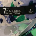 NY&Company Blue Green & White Floral Pencil Straight Skirt 7th Avenue Suiting 2 Photo 2