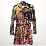 RtA Ansel Sequin Long Sleeve Mini Dress in Ecstasy Size 2 NEW Pink Photo 6