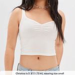 American Eagle  Cinch Front Sweetheart Crop Tank Top Photo 1