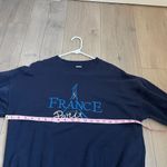 American Vintage Vintage Paris France Embroidered Navy Blue Sweatshirt Eiffel Tower size S/M Photo 2