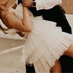 VICI NEW  Lillie Tulle Strapless Mini Dress White Cream sz XS Photo 3