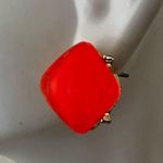 Neon orange post earrings Photo 1
