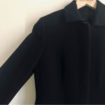 J.Crew Long Wool Black Topcoat size 4 Petite Photo 2