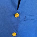 Charter Club Vintage  Wool Blazer Royal Blue Gold Photo 6