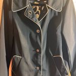 Anne Klein Black and White Trench Coat with Wide Collar Photo 3