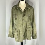 Gap (Red) Faded Olive Field Jacket Style w/Full Snap Closure Photo 3