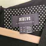 Maeve Anthropologie Black Square Neck Button Front Wide Leg Jumpsuit Size 4 Photo 3